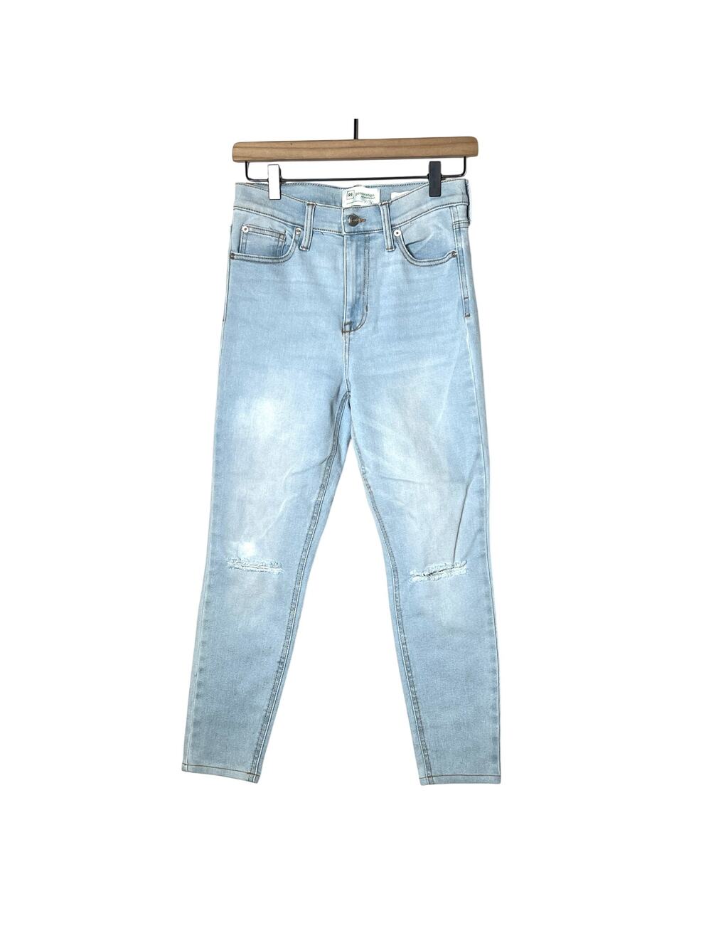 RE Generation light wash distressed Hydro high-rise skinny jeans size 27 B160